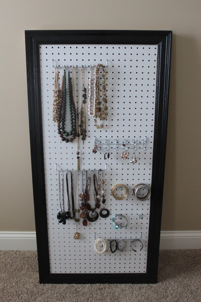 pegboard jewelry organization