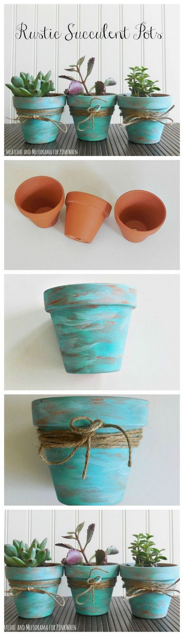 stencil terracotta pots