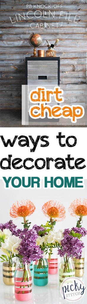 Dirt Cheap Ways to Decorate Your Home. Home Decor, Cheap Ways to Decorate Your Home, Dirt Cheap Interior Design, Cheap Interior Design Hacks, Inexpensive Interior Design, Popular Home Decor Pin, Crafts, Crafting, Crafting Tips