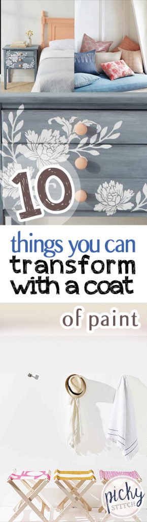10 Things You Can Transform With a Coat of Paint - Paint Projects, Painted Furniture Projects, How to Paint Furniture, How to Paint Furniture, Fast Furniture Upgrades, How to Remodel Your Furniture, Fast DIY Projects, Easy DIY Projects, Popular Pin