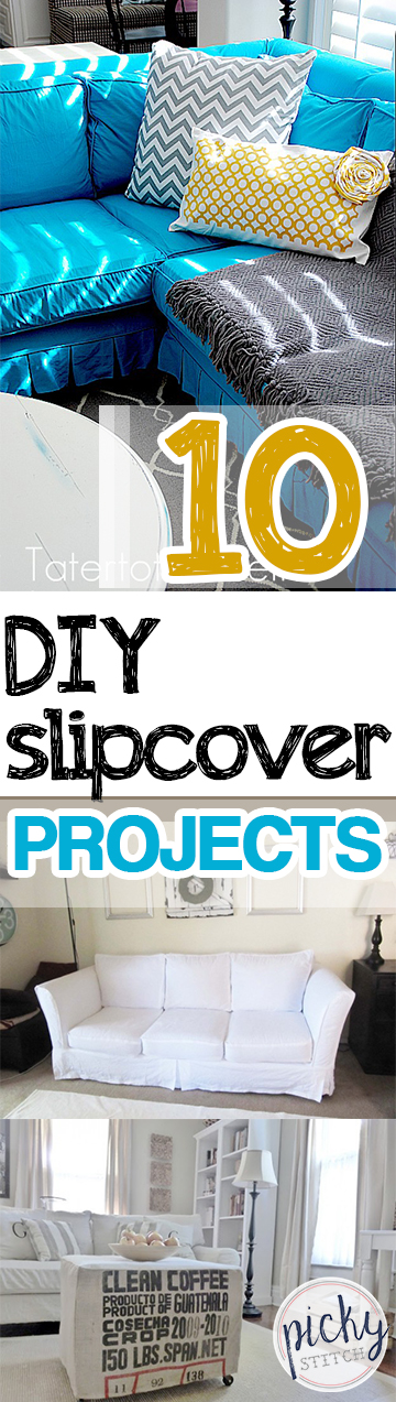 10 DIY Slipcover Projects - DIY Slipcovers, How to Make Your Own Slip Covers, Home Projects, Home Tips and Tricks, DIY Home Improvement, DIY Home Hacks, Crafts, No Sew Crafts, No Sew Slip Cover Projects