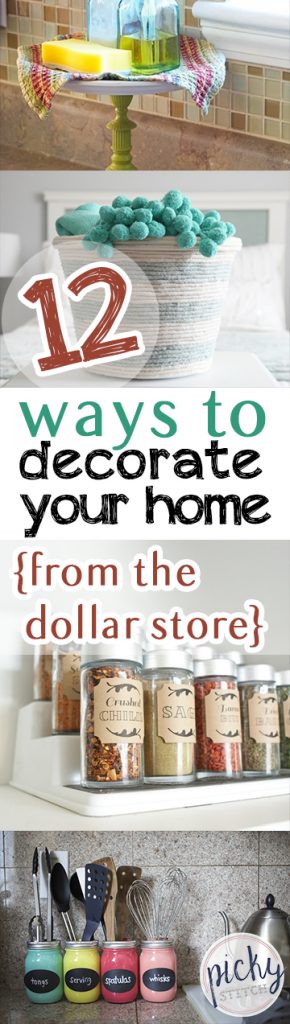 12 Ways to Decorate Your Home {From the Dollar Store} Dollar Store Decor, Dollar Store Home Decor, Home Decor from the Dollar Store, DIY Home, DIY Home Decor, Cheap Home Decor, Frugal Home Decor, Popular Pin