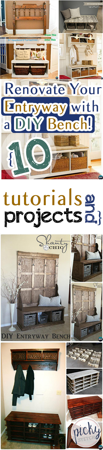 Renovate Your Entryway With A DIY Bench 10 Tutorials And Projects   Renovate Your Entryway With A DIY Bench 10 Tutorials And Projects 