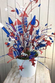 Set Your Table Ablaze! 10 DIY 4th of July Centerpieces| Fourth of July Party Centerpieces, Centerpieces for the 4th, Holiday Centerpieces, DIY Holiday Centerpieces, Holiday Tablescape, Fourth of July Tablescape Ideas, Popular Pin