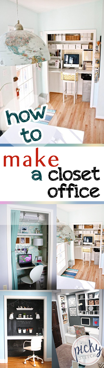How to Make a Closet Office • Picky Stitch