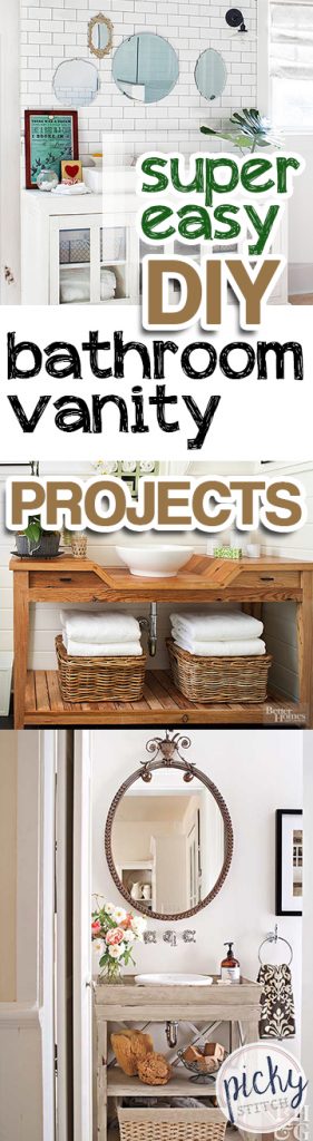 Super Easy DIY Bathroom Vanity Projects • Picky Stitch