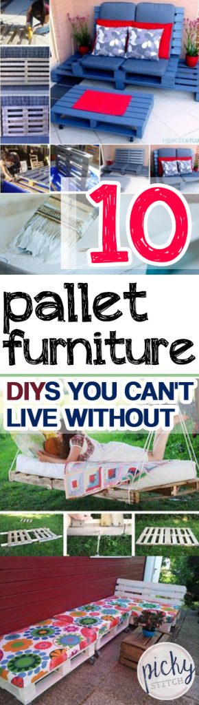 10 Pallet Furniture DIYs You Can’t Live Without| Pallet Projects, Pallet Projects for the Home, DIY Pallet Bed, Pallet Furniture, DIY Pallet Furniture Projects, Pallet Furniture DIYs, How to Recycle a Pallet, Repurpose Your Old Pallets, Popular Pin