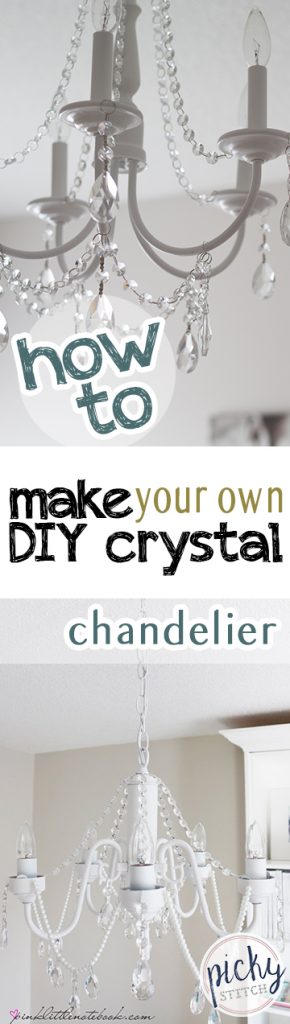 How to Make Your Own DIY Crystal Chandelier| DIY Crystal Chandelier, Crystal Chandelier Projects, DIY Lighting, Lighting Projects, Crystal Chandeliers, Popular Pin #CrystalChandeliers #Chandelier #DIYLighting