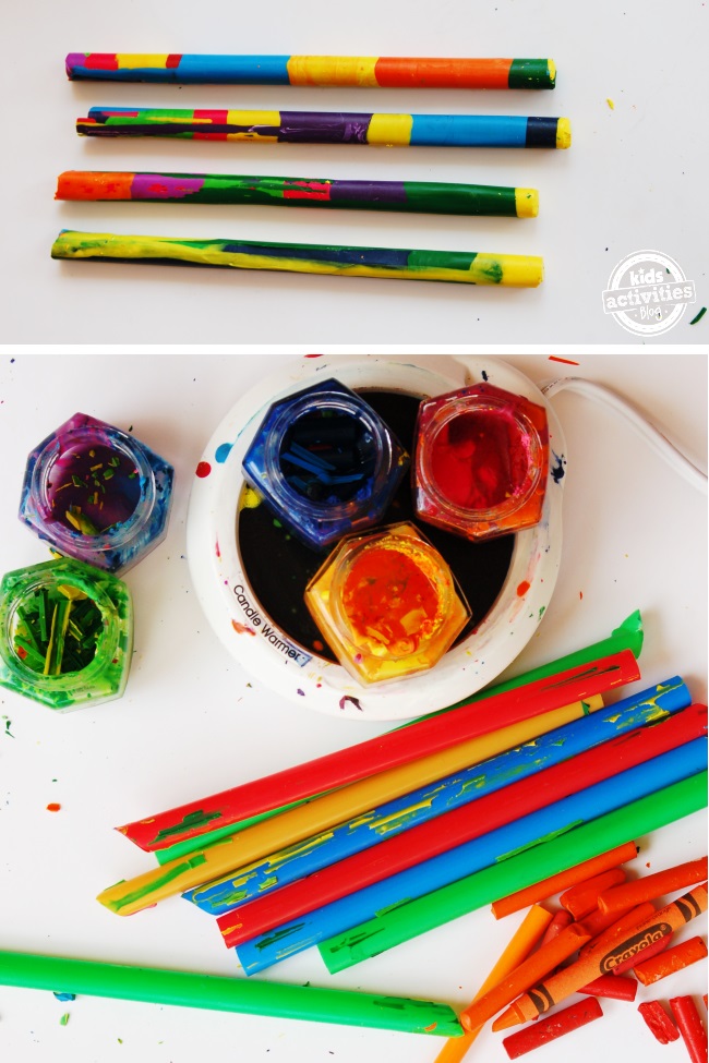 Don’t Throw Away Your Old Crayons!| Crayon Crafts, Crafts, Easy Crafts, Crafts for Kids, Repurpose Projects, Home Recycling Projects, DIY Home, DIY Crafts, Crafts for the Home #DIYHome #CraftProjects #RepurposeProjects