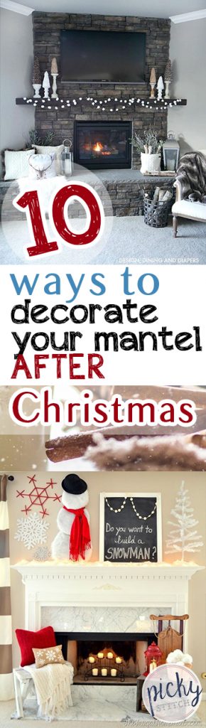 10 Ways to Decorate Your Mantel AFTER Christmas| Christmas, Christmas Decor, Christmas Home Decor, Home Decor, Home Decor, Holiday Home Decor, Holiday Home Decor Ideas, Christmas, Christmas Decor #HolidayHomeDecor #MantelpieceDecor #DIYHome