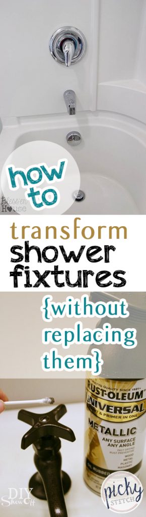 How to easily upgrade shower fixtures without completely replacing them.| Shower Fixtures, DIY Shower Features, Bathroom Decor, DIY Shower, Bathroom Remodeling, Remodeling Tips and Tricks, Popular Pin #BathroomRemodeling #Bathroom
