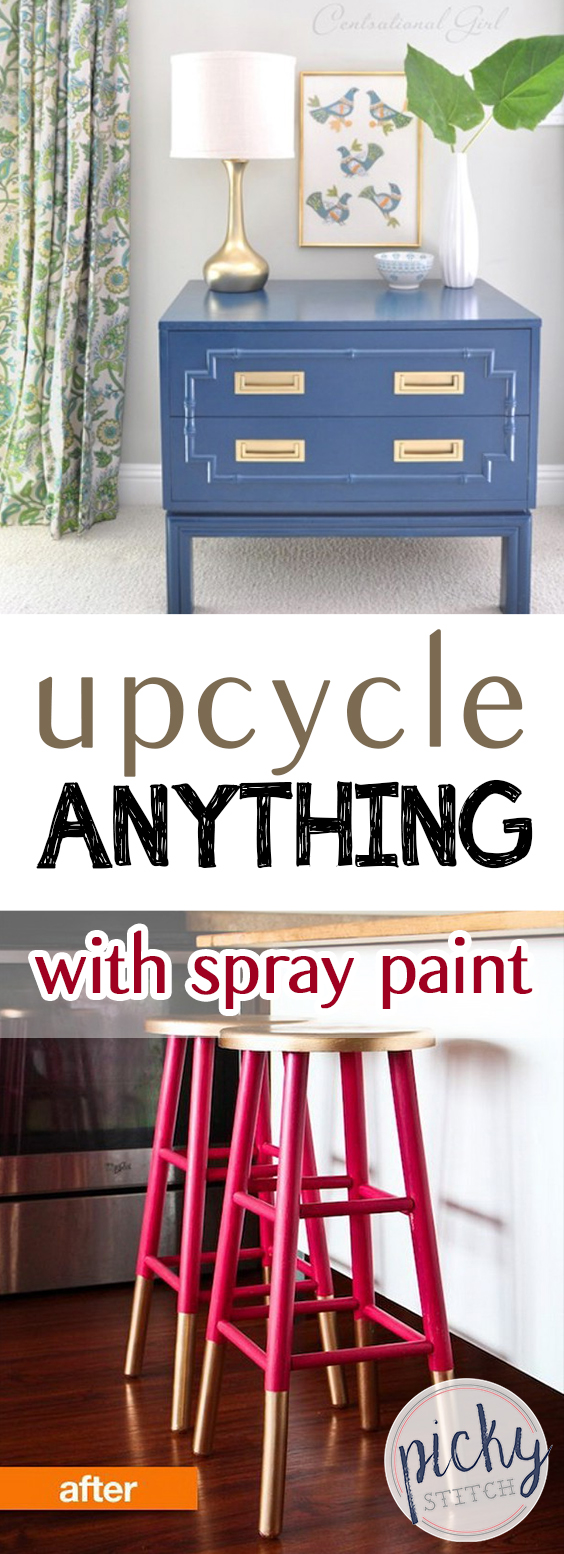 Upcycle ANYTHING With Spray Paint| Spray Paint, Spray Paint DIY Projects, DIY Spray Paint Projects, Spray Paint Hacks, DIY Furniture, Furniture Hacks, Spray Paint, Working With Spray Paint, Popular Pin #SprayPaint #FurnitureProjects