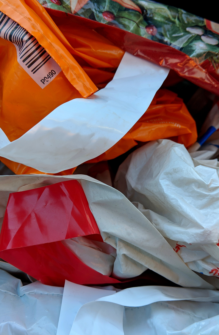 It can be tricky finding ways to store plastic bags. Tissue boxes are an excellent way to to store bags and they are easily accessible. 