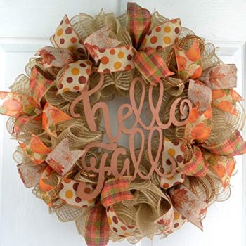 Burlap Fall Wreaths | Fall Wreaths | Fall Front Porch Decor | Fall Decorations with Burlap | Burlap | Burlap for Fall Decorations | Fall Decorations