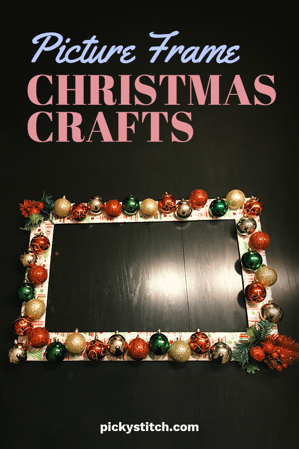 Looking for a fun and easy way to make some cute Christmas crafts. Well, you don't have to look too far. That's because Picky Stitch is going to show you how to turn an ordinary picture frame into an extraordinary Christmas craft idea. They are so easy to do and look so festive. You can design them for any home decor style. They also make excellent gifts. Picture yourself creating some awesome stuff! Keep reading for more info. #christmascrafts #pictureframecrafts