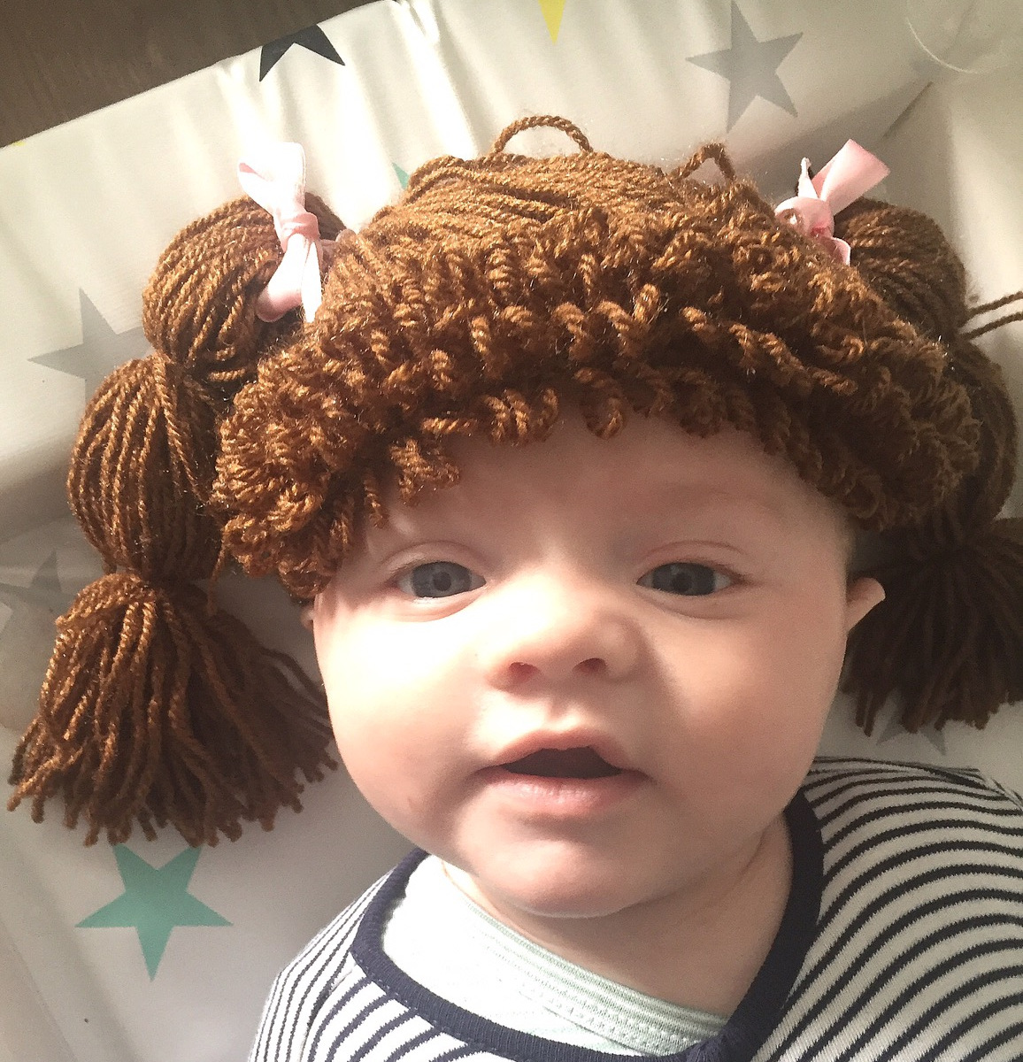 Stinkin' Cute Crochet Cabbage Patch Wigs • Picky Stitch