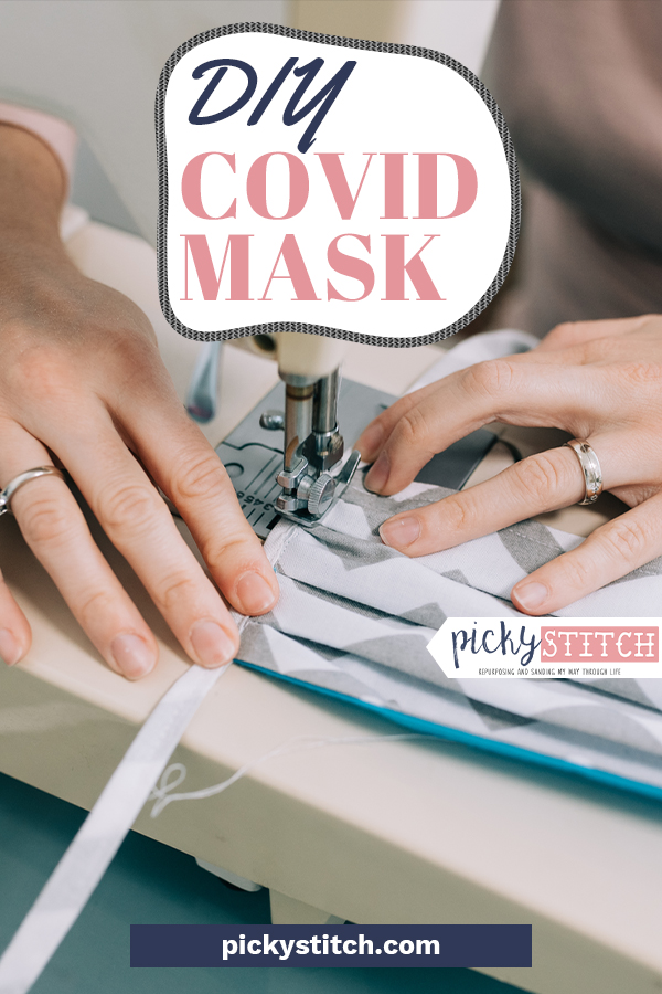 Since the White House is now recommending face coverings in public, it's the perfect time to make your own DIY Covid Mask. This sewing project is surprisingly easy and it may just save the life of someone you love the most. Check out my website for the tutorial. #pickystitchblog #covidmasks #diycovidmask #covid