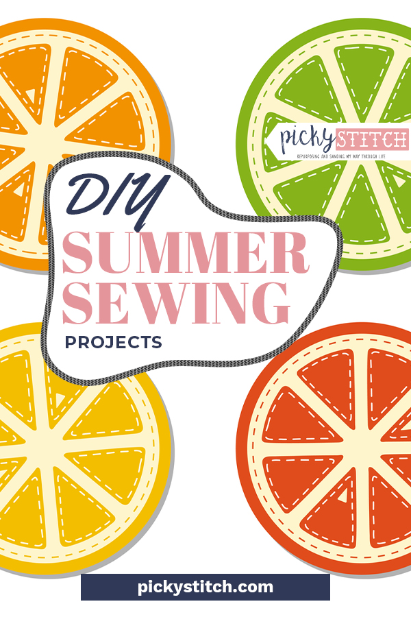 Sewing is a great way to spend your free time this summer so why not try out one of these DIY summer sewing projects? All of the projects on this list are super easy and SUPER fast, try one out today! #sewingprojects #sewinghacks #pickystitchblog