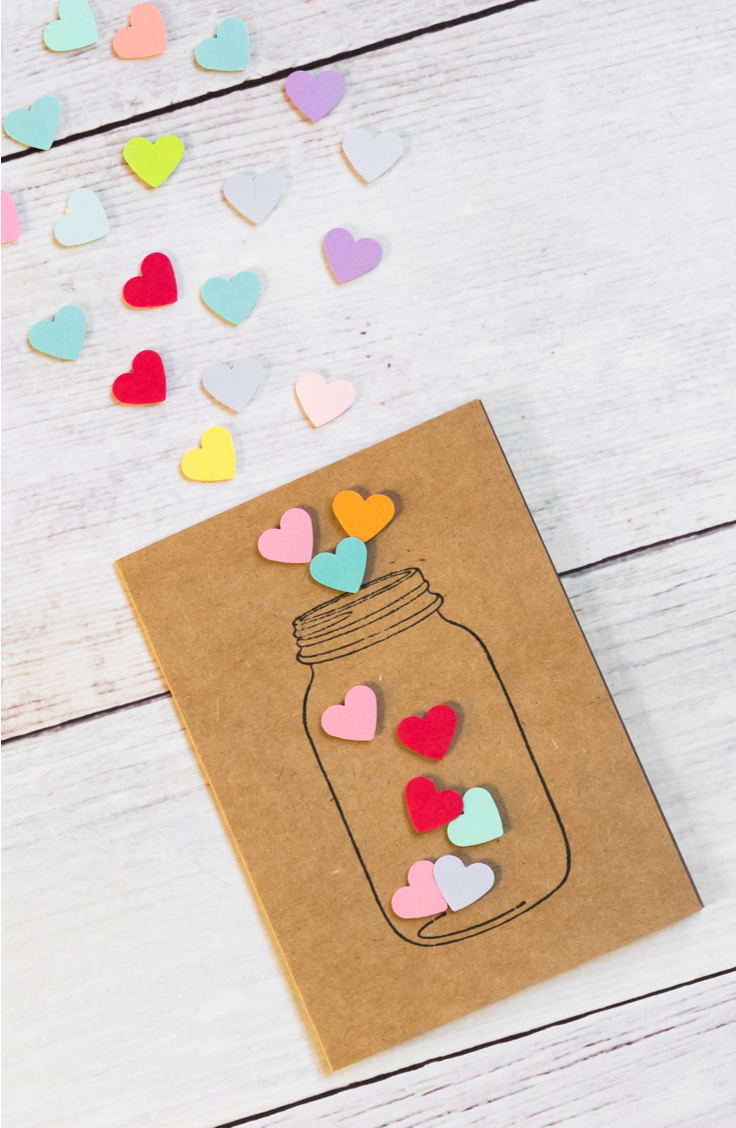 It's time for awesome DIY summer mason jar ideas! Mason jars are the perfect item to use for crafts! Look how cute this paper mason jar is with hearts coming out!