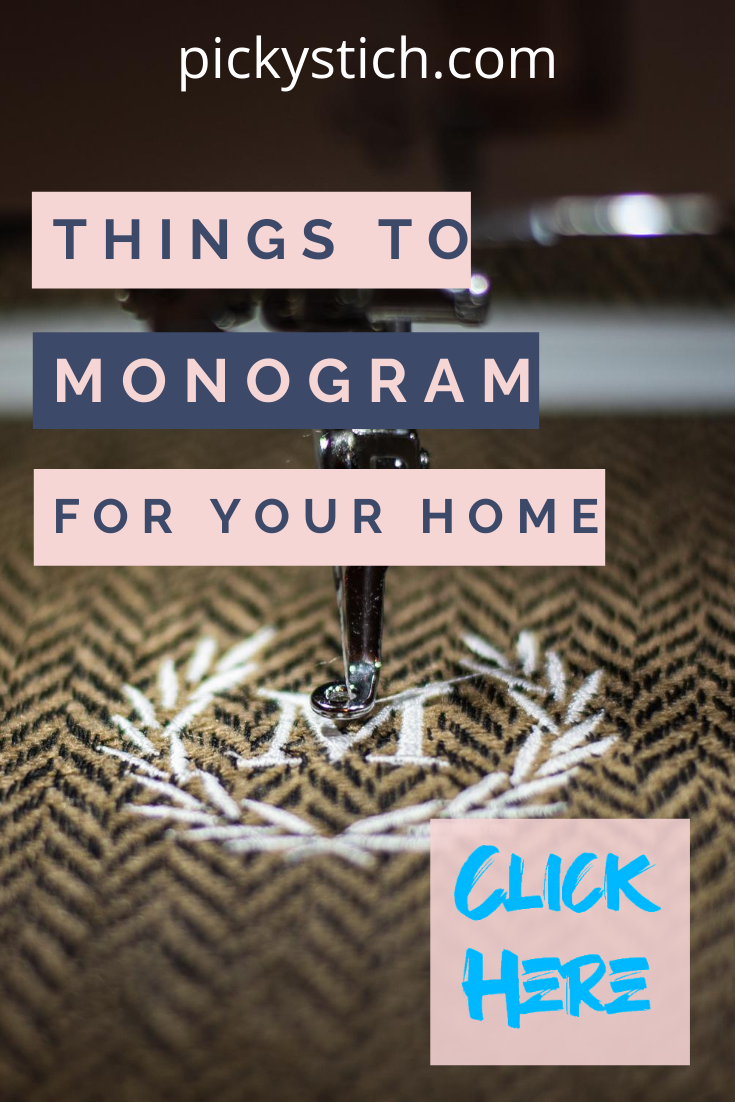 Want to add a personal touch to your home? Here are some easy ways to do it using monograms. Got vinyl? Great! Read the post to see all the things you can create #monogramsforyourhome #mongoram #homedecor #picktystitch.com