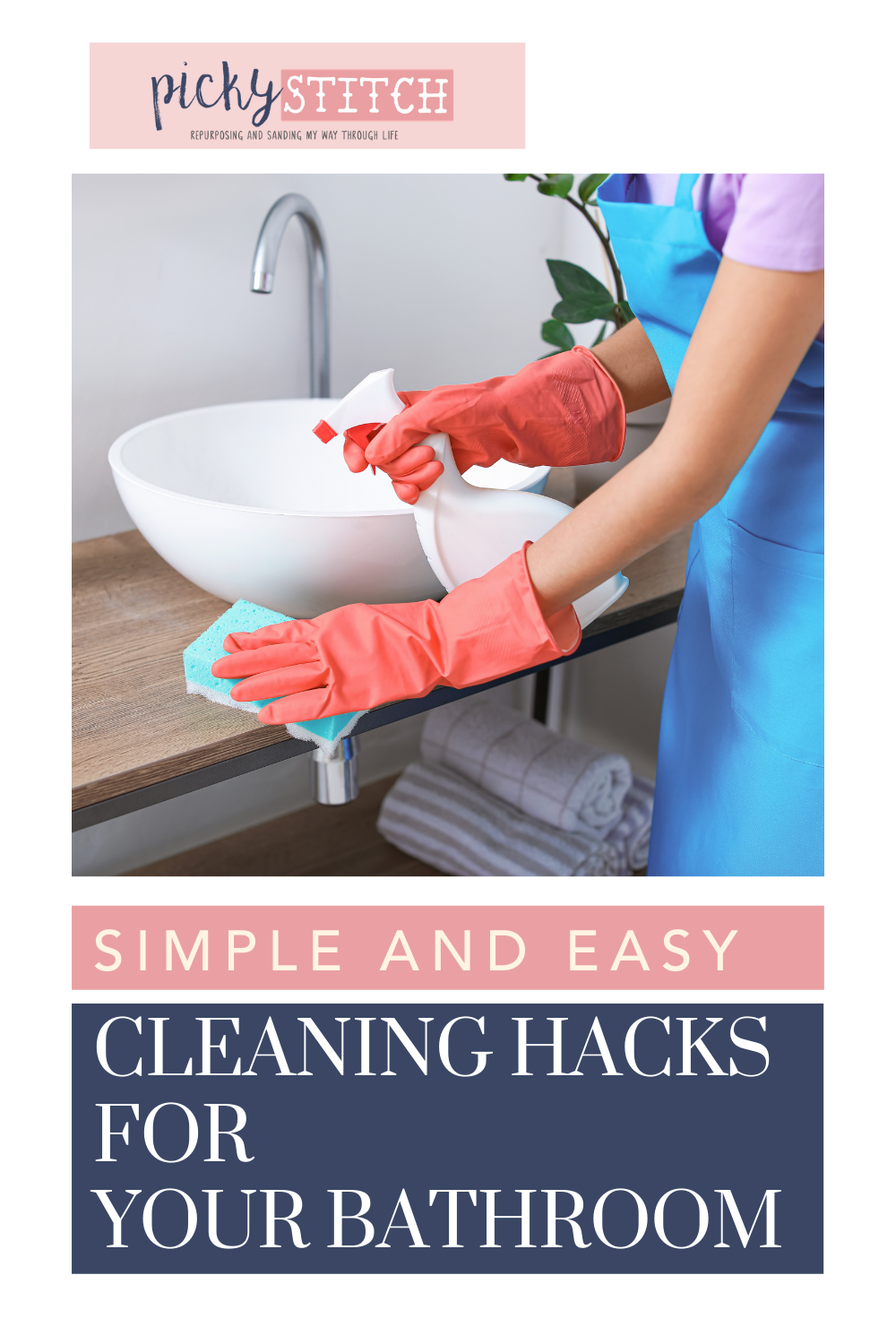 Pickystitch.com is loaded with DIYs and hacks to make your life easier. Find clever ways to get things done more efficiently. These creative hacks will make cleaning the bathroom feel like less of a chore.