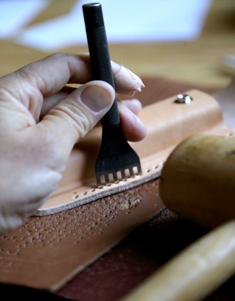 Sewing leather is not an easy task