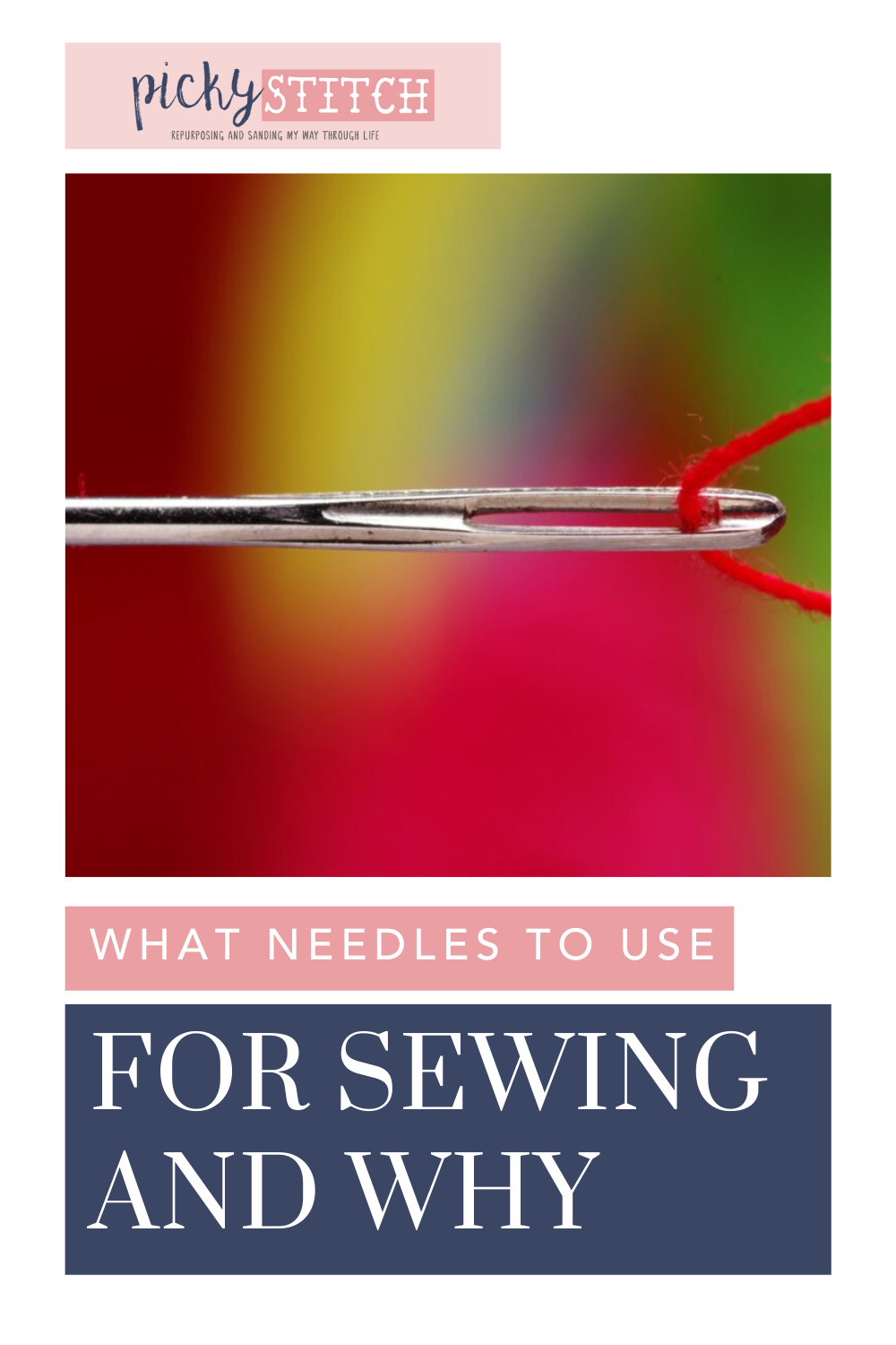 Pickystitch.com is the mecca of crafts! Find project ideas, tips, and more! Get started by learning the different types of needles to use for your sewing projects!