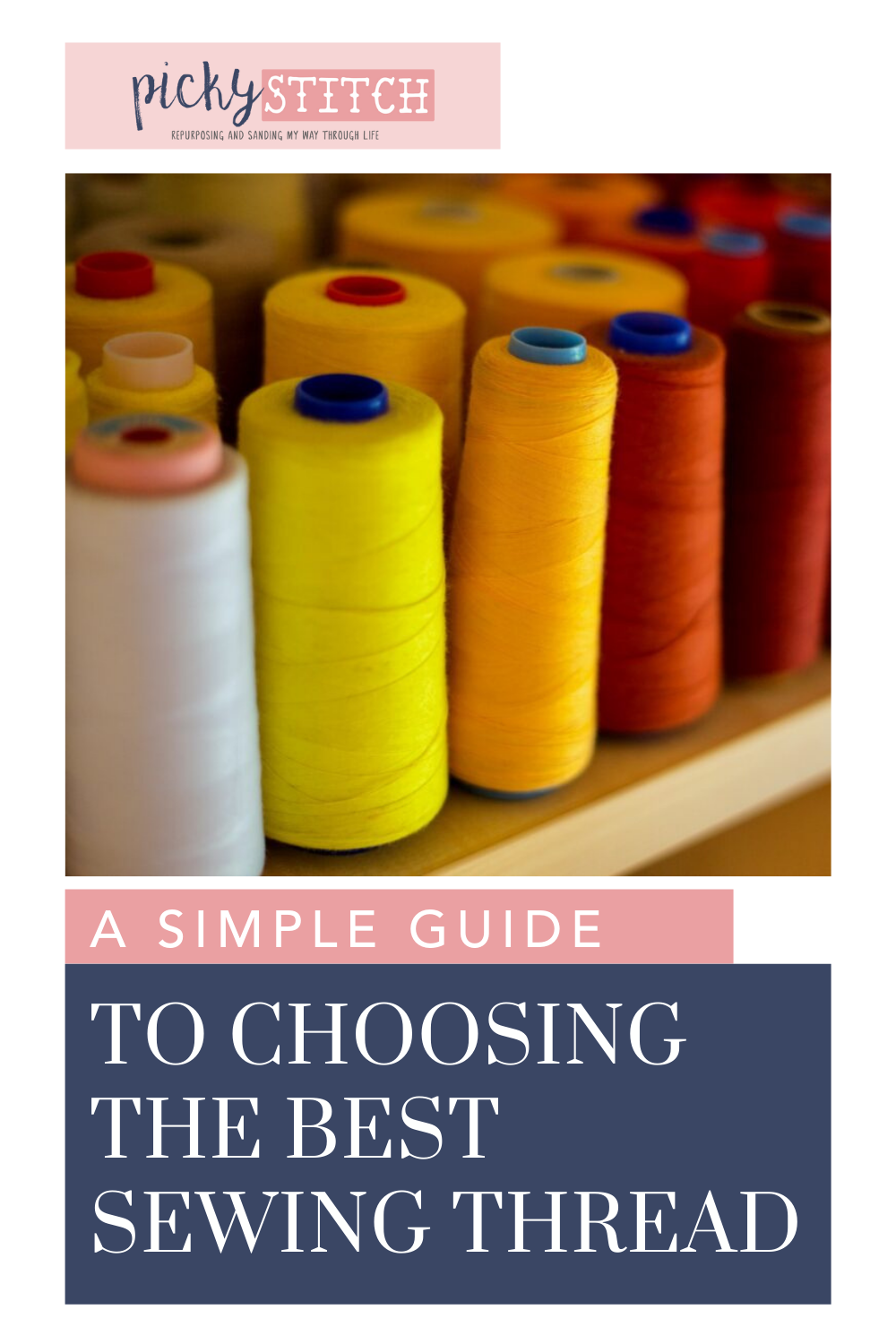 Pickystitch.com is the mecca of crafts! Find project ideas, tips, and more! Get started by learning the different types of threads to use for your sewing projects!