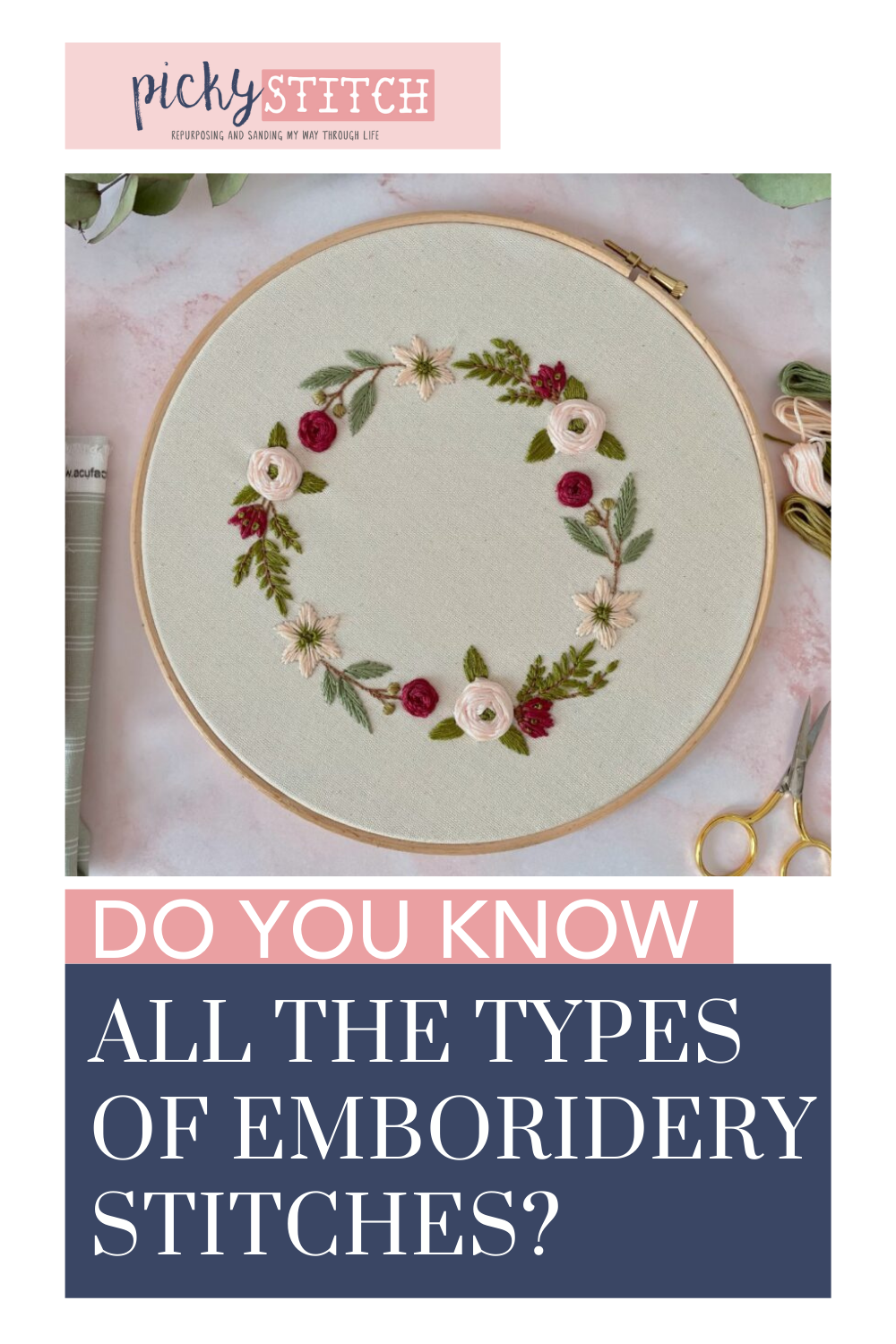 Types Of Embroidery Stitches